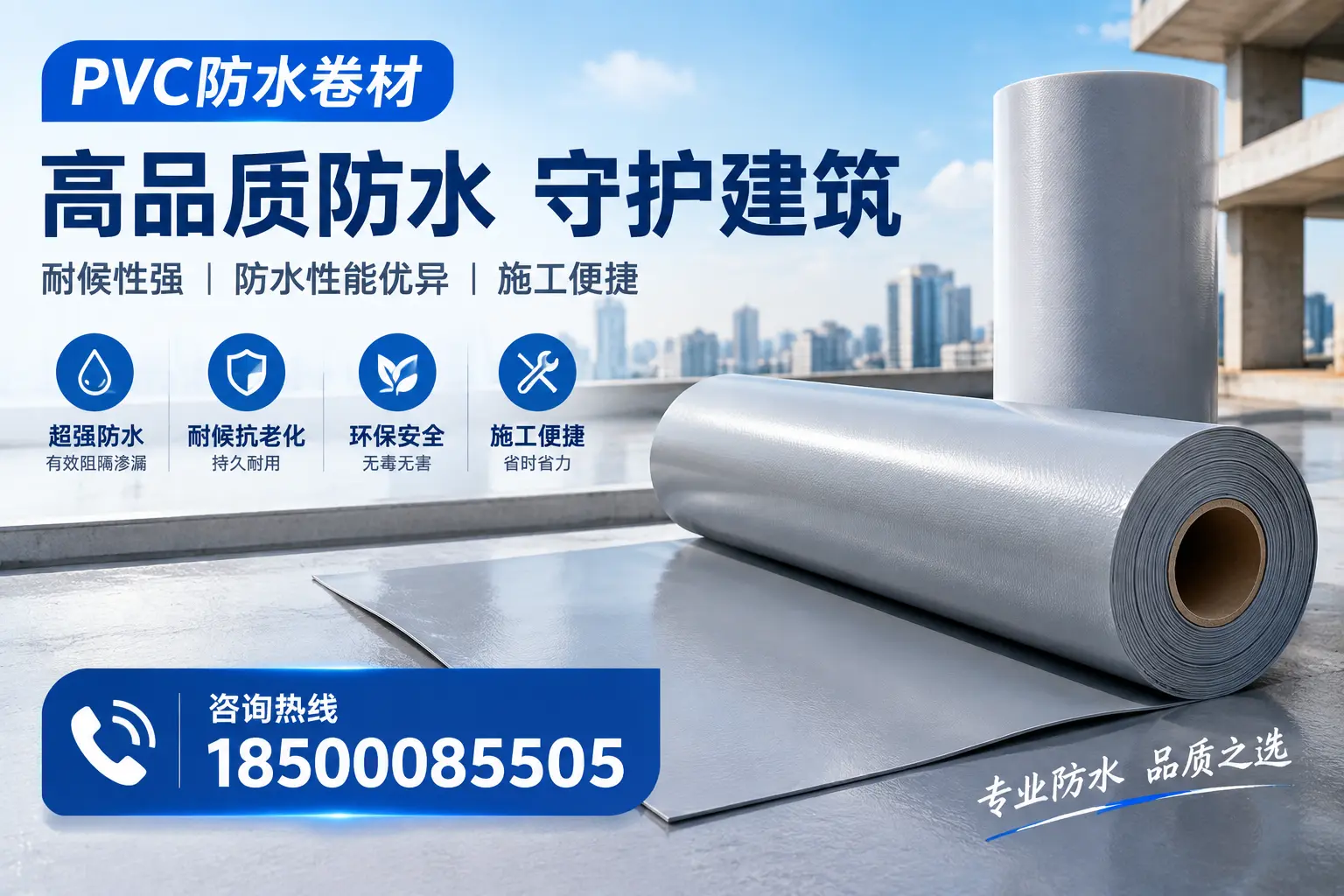 PVC防水卷材的防水效果评测，适合呼和浩特的科学依据